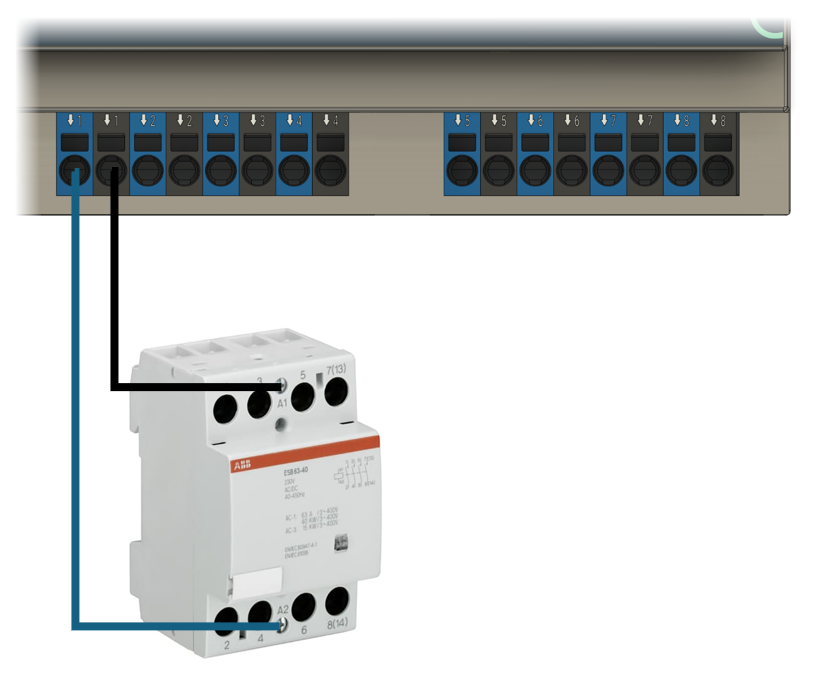 Aansluitschema magneetschakelaars
